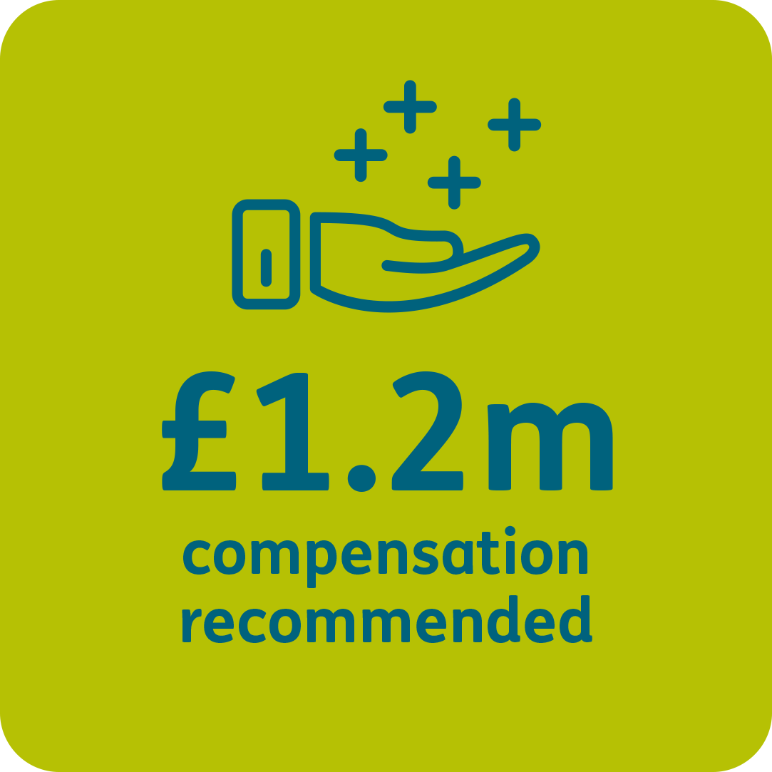 £1.2 million compensation recommended