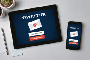 tablet and phone newsletter