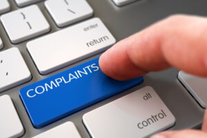 Entering complaints on a keyboard
