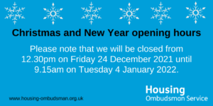 Festive opening hours